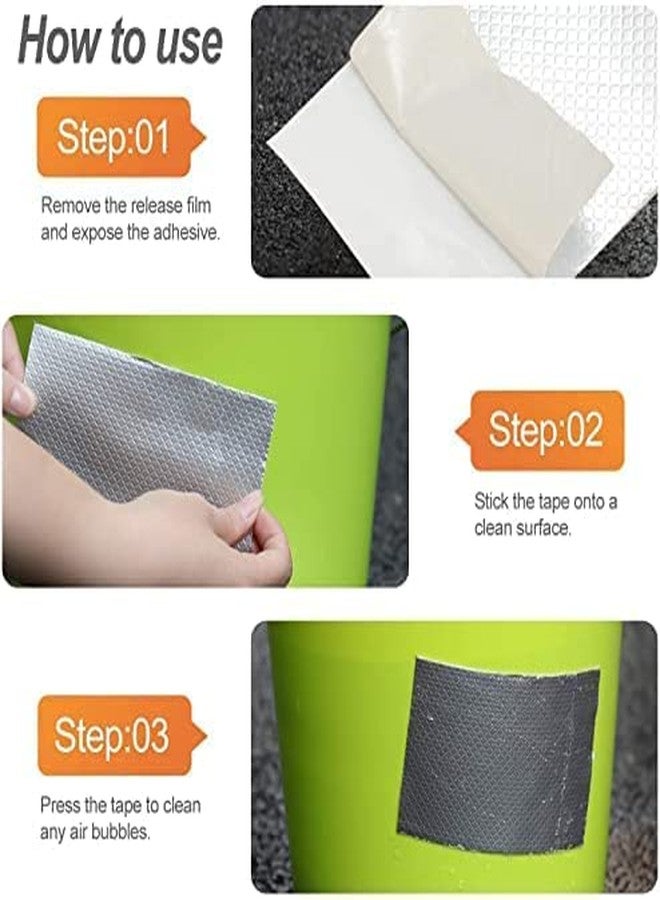 SAMEZONE Self Adhesive Water Proof Tape for Pipe Leakage Repair Roof Solution Aluminium Foil Waterproof Adhesive Tape Sealing Butyl Rubber Tape for Leakage (5CMX5M) - Image 5